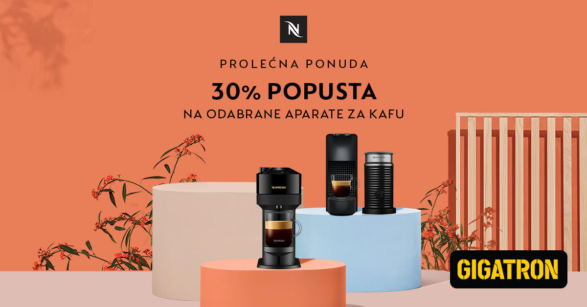 Popusta Na Odabrane Nespresso Aparate Za Kafu Gigatron