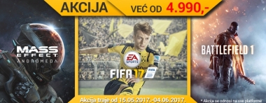 Mass Effect Andromeda, Fifa 17, Battlefield 1 na akciji