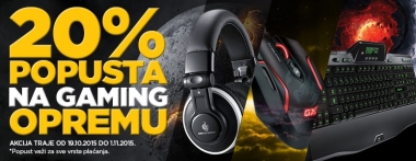 20% popusta na gaming opremu