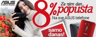 8% Popusta na sve Asus mobilne telefone