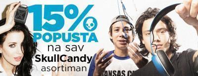 15% Popusta na sav Skullcandy asortiman