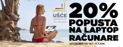 SC Ušće - 20% popusta na laptop računare