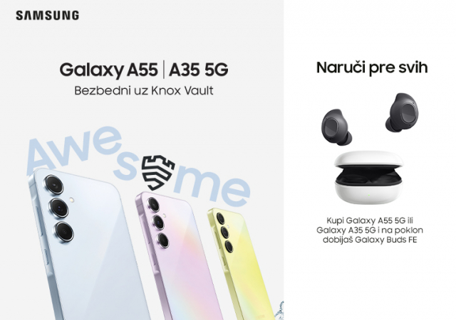 Samsung Galaxy A55 5G i A35 5G u pretprodaji + poklon