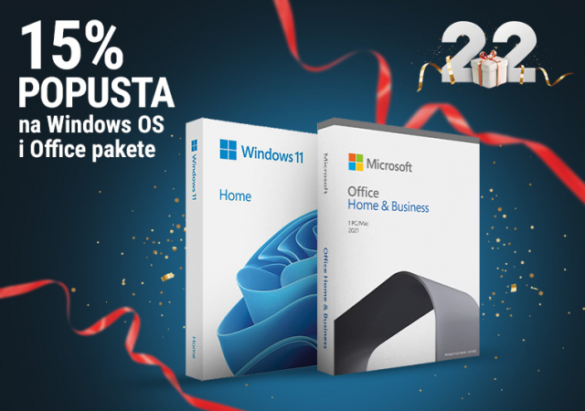 Rođendanska ponuda - 15% popusta na Windows OS i Office pakete