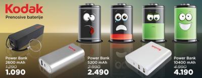 Kodak Power bank - Prenosive baterije po sniženim cenama