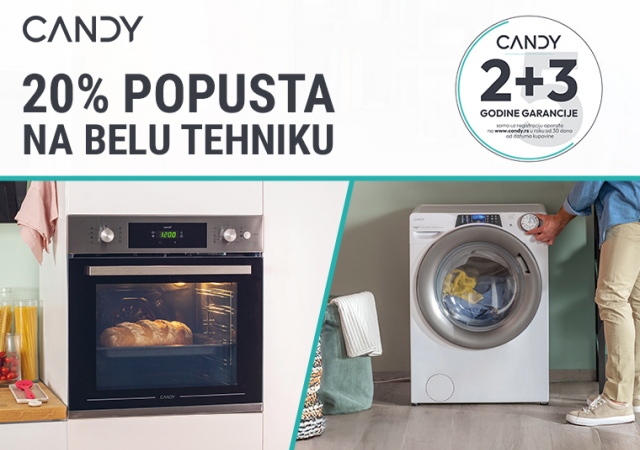 20% popusta na Candy belu tehniku