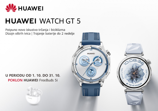 HUAWEI WATCH GT 5 pametni satovi + poklon slušalice