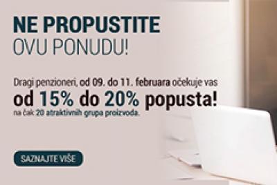 Ne propustite ovu ponudu - od 15% do 20% popusta