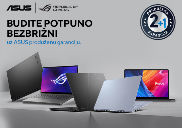 3 godine garancije na ASUS laptop računare