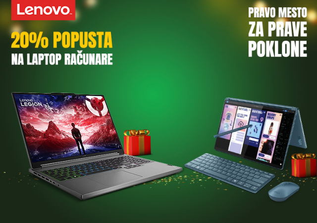 20% popusta na Lenovo laptop računare