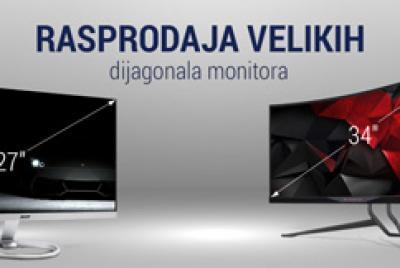 Rasprodaja velikih dijagonala monitora