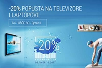 Vikend akcija - 20% popusta na laptop računare i televizore u G4 Ušće SC