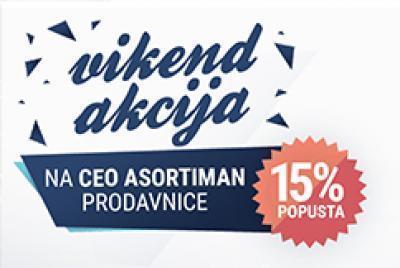 Vikend akcija - 15% popusta na ceo asortiman prodavnice - Ušće SC