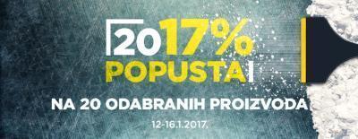 17% popusta na 20 odabranih proizvoda