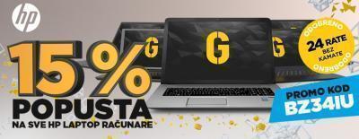 15% Popusta na sve HP laptop računare