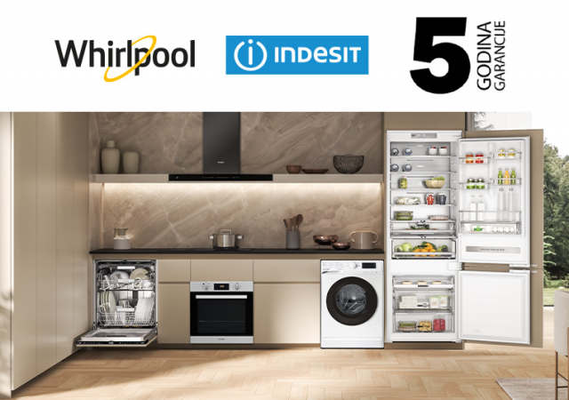 5 godina garancije na Whirlpool i Indesit belu tehniku