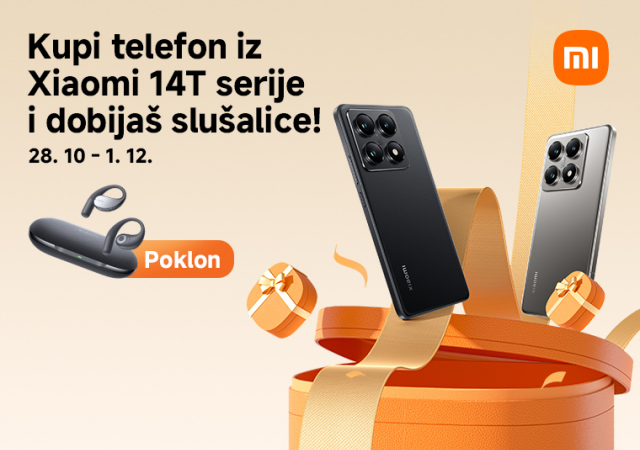 Xiaomi 14T serija mobilnih telefona + poklon slušalice