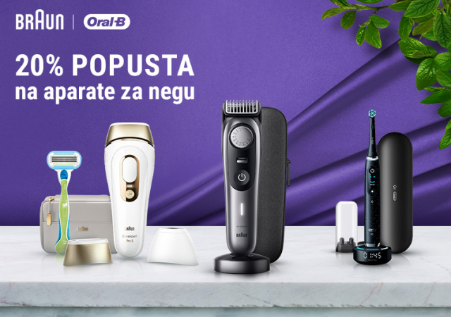 20% popusta na Braun i Oral-B uređaje za negu