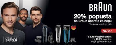 Braun 20% popusta na aparate za negu