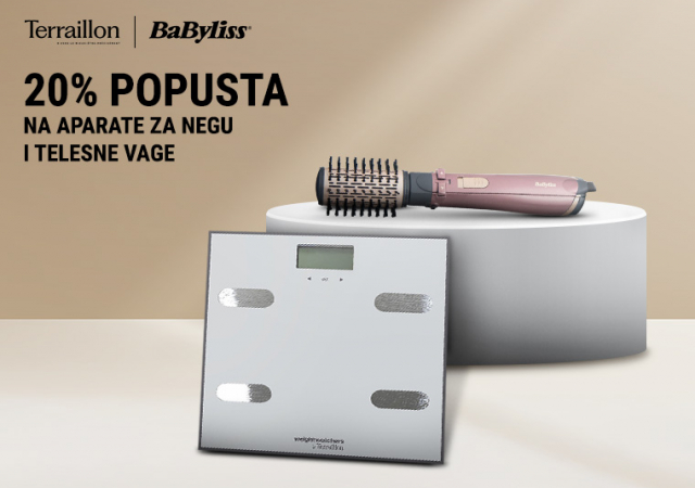 20% popusta na Babyliss i Terraillon aparate za negu