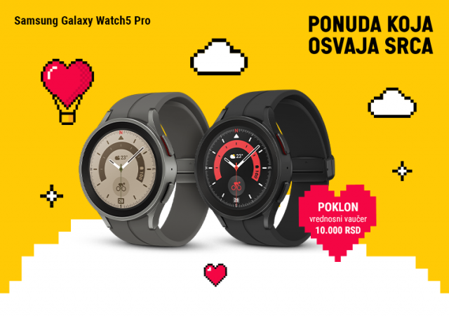 Samsung Galaxy Watch5 Pro pametni sat + poklon vrednosni vaučer od 10.000 RSD