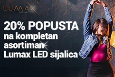 20% popusta na kompletan asortiman Lumax LED sijalica