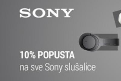 10 posto popusta na sve SONY slušalice