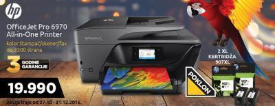 HP AIO OfficeJet Pro 6970 sa 2 poklon kertridža HP 907XL po specijalnoj ceni do kraja godine