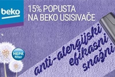 Beko akcija 15% popusta na usisivače