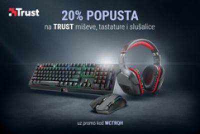 20% popusta na Trust tastature, miševe i slušalice