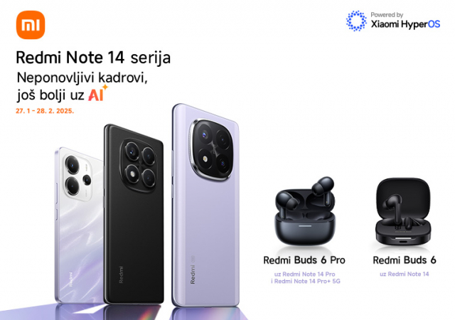 Redmi Note 14 telefoni + Pokloni