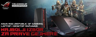 ASUS ROG (REPUBLIC OF GAMERS) laptop i desktop računari za prave gejmere