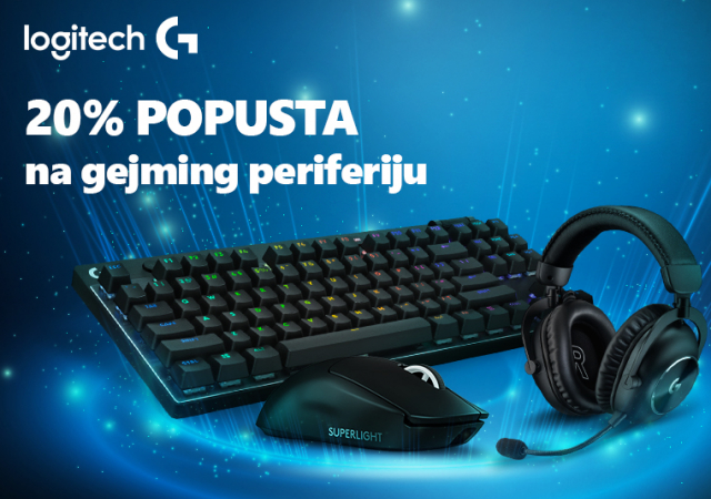 20% popusta na Logitech gejming periferiju