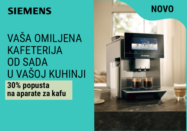 30% popusta na SIEMENS aparate za espresso kafu