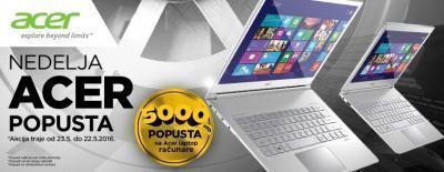 Nedelja Acer popusta na laptop računare