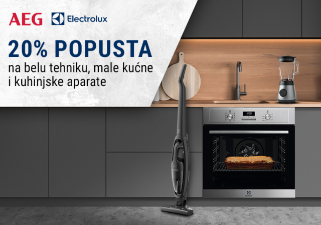 20% popusta na Electrolux i AEG belu tehniku i male kućne aparate