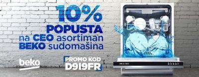 Beko sudomašine - ostvarite popust 10% uz promo kod