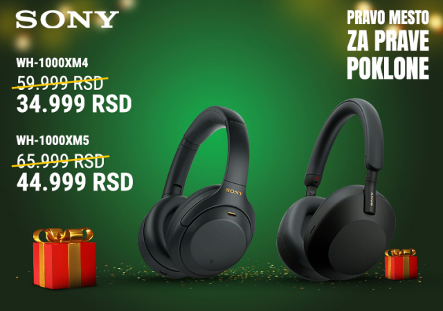 Snižene cene SONY WH-1000XM4 i WH-1000XM5 Bluetooth slušalica