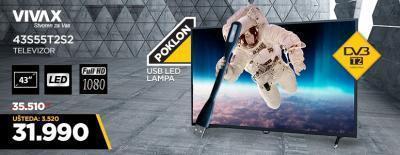 VIVAX IMAGO LED Televizor 43S55T2S2 i poklon USB LED Lampa