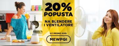 20% popusta na blendere i ventilatore uz promo kod