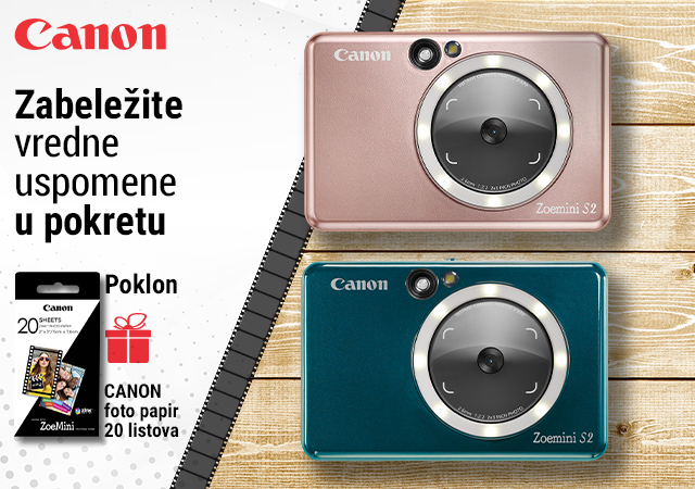 Uz Canon Zoemini S2 fotoaparat i štampač – poklon