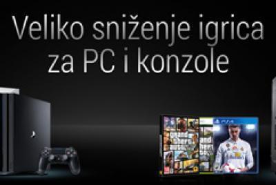 Veliko sniženje video igara za PC i konzole