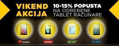 Vikend akcija - do 15% popusta na određene tablet računare