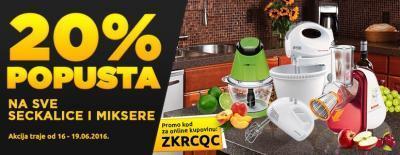 20% popusta na sve seckalice i miksere uz promo kod