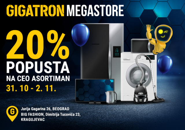 Rođendan Megastore prodavnica uz 20% popusta