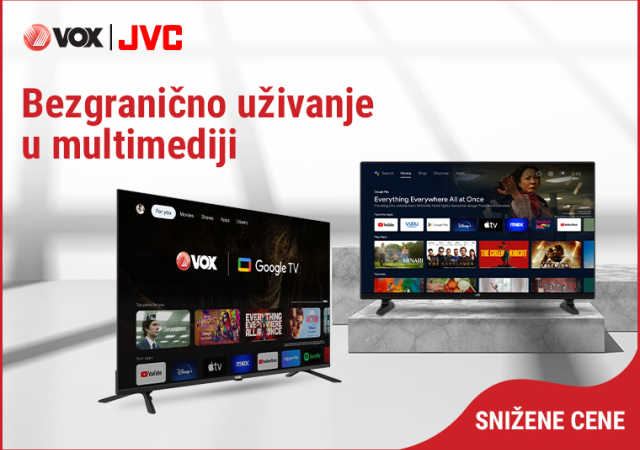 VOX i JVC televizori po sniženim cenama