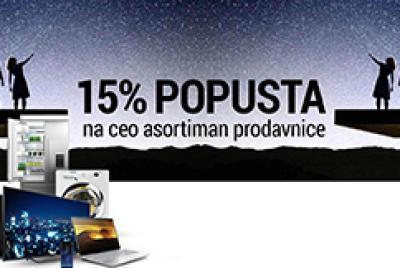 15% popusta na ceo asortiman prodavnice G22 u Obrenovcu 