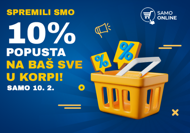 10% popusta na sve u korpi