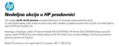 Nedeljna akcija u hp prodavnici