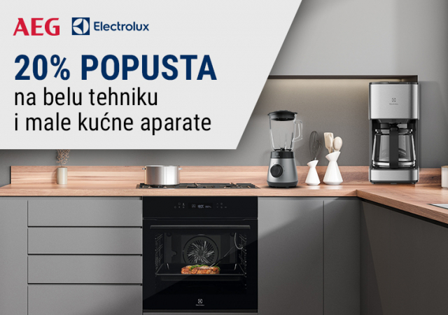 20% popusta na Electrolux i AEG belu tehniku i male kućne aparate